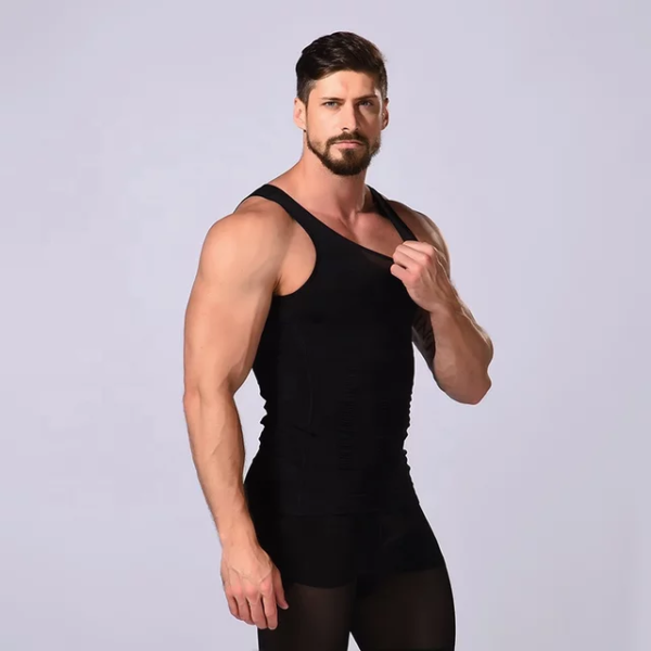 Slim n Fit Body Shaper Vest Shirt - Tank Top Sleeveless Shapewear For Men - Image 12