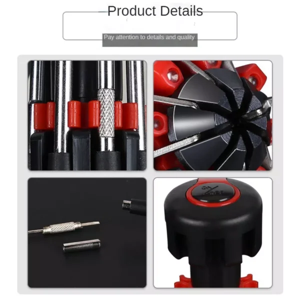 8 in 1 Screwdriver Multifunctional Repair Tools with torch - Image 6