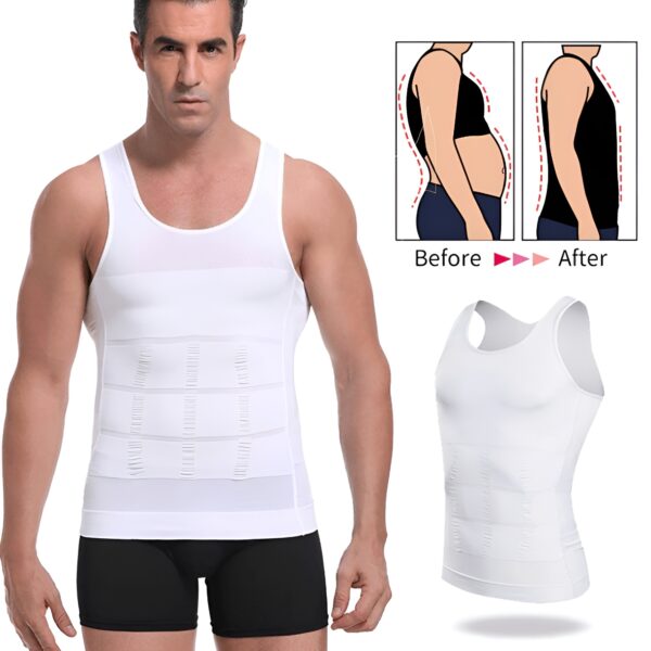 Slim N Fit Body Shaper Vest Shirt – Tank Top Sleeveless Shape wear For Men - Image 4