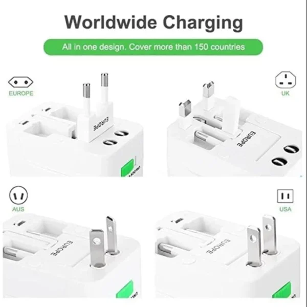 USB universal Travel Adapter Protector With 2 USB Charger - Image 8