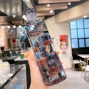 Transparent,lightweight Sports Water Bottle Portable Leak-proof Fitness Gym Water Time Scale, Sealed, Leakproof, 500ml Capacity