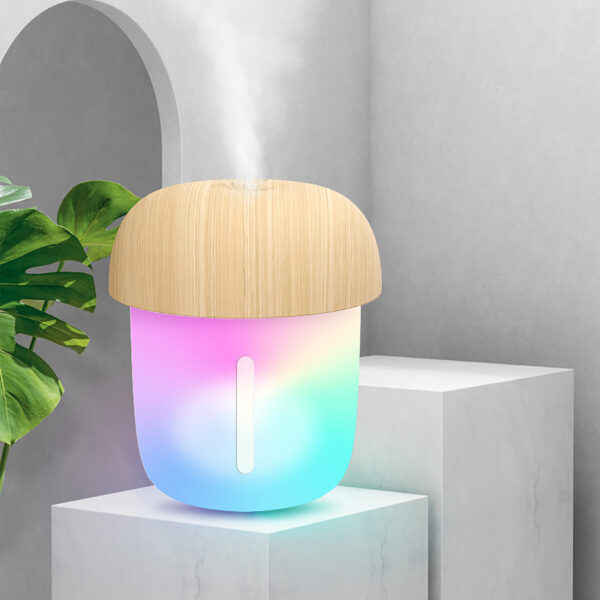 Mushroom Shape Humidifier Portable Mini Humidifier USB Aroma Diffuser Cool Mist 300ml (With box) - Image 5