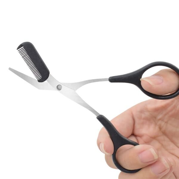 Scissors Eyebrow Trimmer Scissors Comb Stainless Steel Brow Hair Scissors Clips Shaping Grooming Trimmer Makeup Accessories(random color) - Image 16