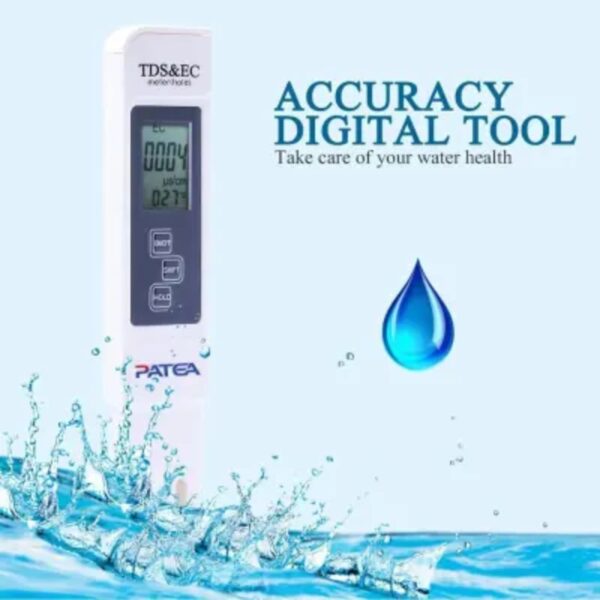 Portable Digital Water TDS, EC, And Temperature Meter (3-in-1) With ATC Function, 1ppm Resolution, 0-9990ppm Purity Tester - Image 3