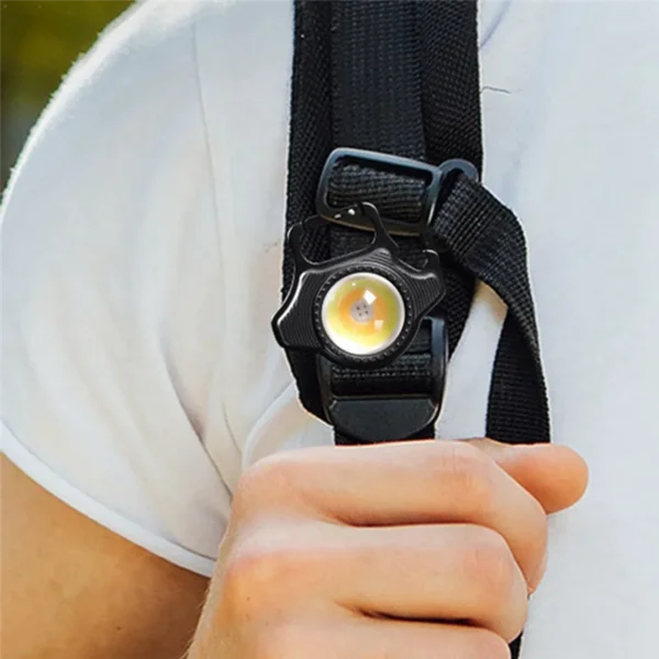 COB Rechargeable Keychain Light with Built-in Battery, Type-C Charging, Bottle Opener, Battery Indicator, Magnet & 6 Lighting Modes - Image 6