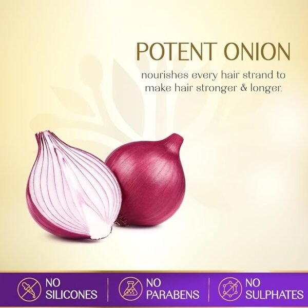HerbsIndia 7 Seed Onion Hair Oil - 280ml | Nourish & Strengthen Hair with Cloves, Grapeseed - Image 5