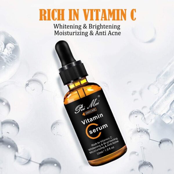 Pei Mei One Of The Best Vitamin C Serum Rich in Vitamin C, Whitening & Brightening, Moisturizing & Anti-acne All types of Skin 30ml | VC Facial Serum Glow Serum Removes Dark Spot