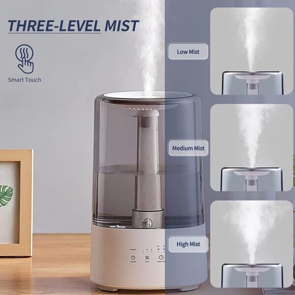 LH-192 Humidifier – Hot & Cold Mist with 4L Water Tank, 12-Hour Continuous Operation & Scent Addition Option ( Random Color ) - Image 2
