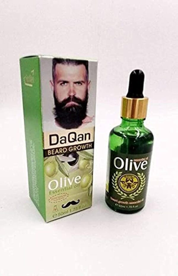 DaQan Beard Growth Olive Essential Oil  enriched with multiple natural nourishing ingredients- 50ml - Image 6