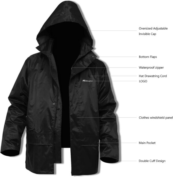 Stylish Beautiful Rain Coat Jacket and Trouser Rain Coats Survival Emergency Heavy Duty Rain Coat (Random Colors) - Image 9