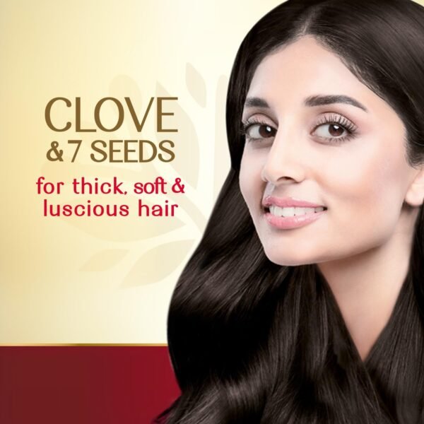 Herbs India Clove & 7 Herbal Seed Hair Oil with Continuous Feeding Tube – 280ml - Image 3