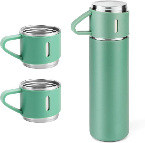 Stainless Steel Vacuum Flask Set Vacuum Insulated Bottle Gift Set Office Business Style Coffee Mug Thermos Bottle Portable Flask 500ml (random Color) - Image 3
