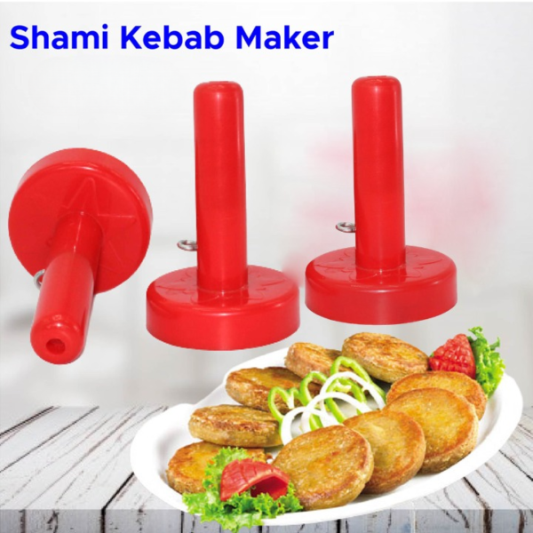 Kabab Maker Set of 3 Pcs (Heart, Star and Round) (random color - Image 3