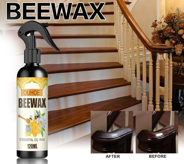 A Fresh deal Beewax spray  (120ml)  + Beewax 85g(wax) + sponge Beeswax Furniture Polish and Cleaner - Image 2