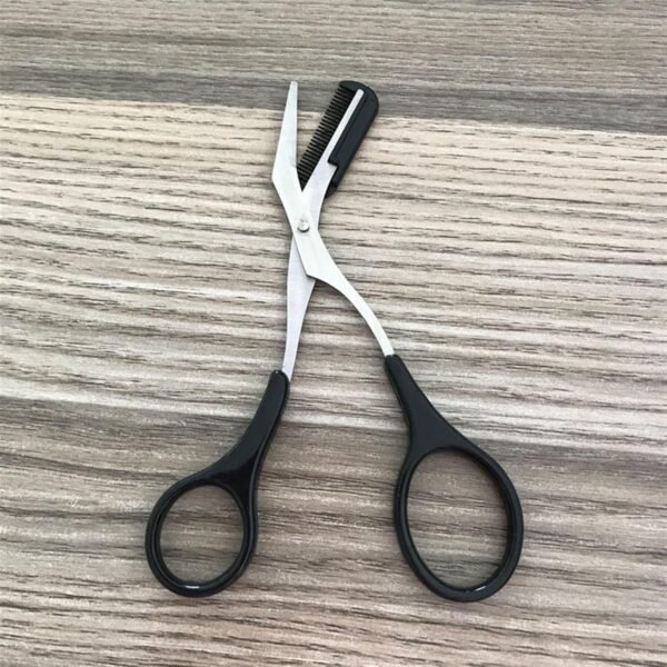 Scissors Eyebrow Trimmer Scissors Comb Stainless Steel Brow Hair Scissors Clips Shaping Grooming Trimmer Makeup Accessories(random color) - Image 9