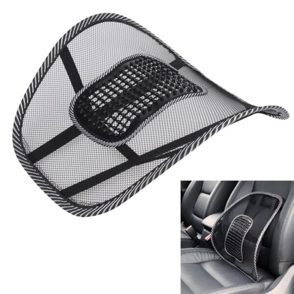 1 piece Lumbar Back Support, Mesh Cushion Backrest for Office Home Car Seat Portable Breathable Work Chair Rest Massage Beads for Lower Body Pain Relief - Image 12