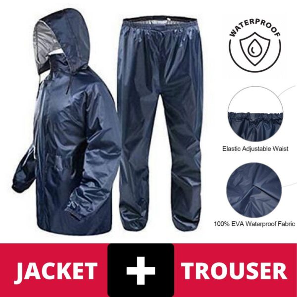 Waterproof Rain Coat & Pant | Lite Waterproof Rain Suit | Rain Coat | Rainwear | Rain Suit ( Random Color ) - Image 5