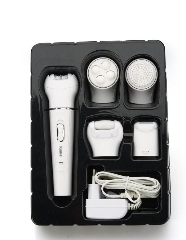 KEMEI KM-2199 Electric Ladies Hair Removal Trimmer 5 in 1 Epilator With Callus Remover ( Random Color ) - Image 9