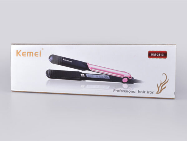 Kemei KM - 2113 Tourmaline Ceramic Coating Styling Tools Fast Heating Flat Iron Professional Electric Hair Straightener | Best Quality Straightener