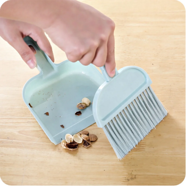 1 Pc Imported Mini Broom & Dustpan Set - Perfect for Desktop Cleaning and Quick Cleanups (Random Color)