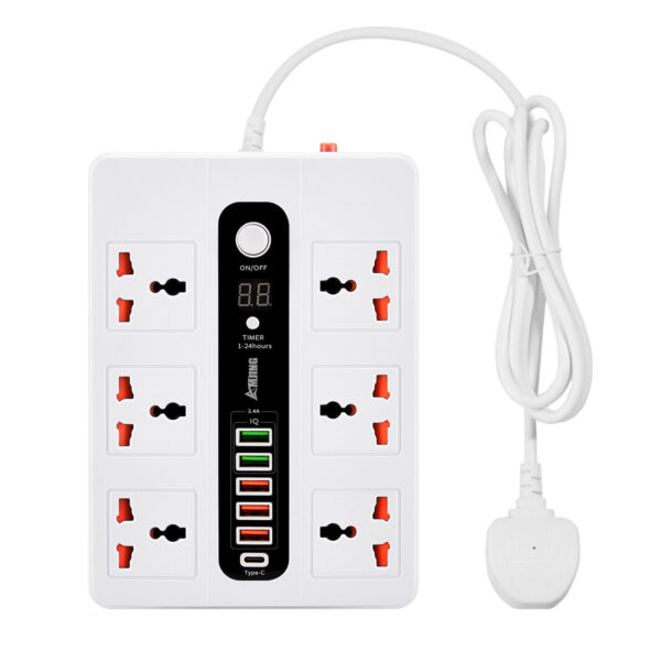 Ultra high speed socket Bkl-11 Sockets 5 Usb 1 Bd 2 Meter 3000 Watts Power Socket (Random color) - Image 8