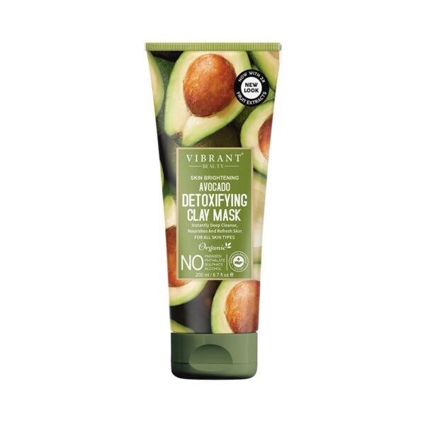 Vibrant Beauty Skin Brightening Avocado Detoxifying Clay Mask (200ml) - Image 4