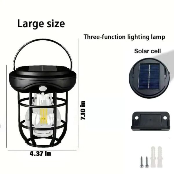 Solar Wall Lights Outdoor,Solar Camping Lights with 3 Lighting Modes & Motion Sensor, Waterproof LED Solar Camping Lantern Lamp - Image 9