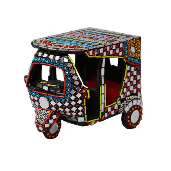 RIKSHAW ART GLASS WORK RIKSHAW Colorful  Art Antique Decoration Items.For Home Office - Image 6