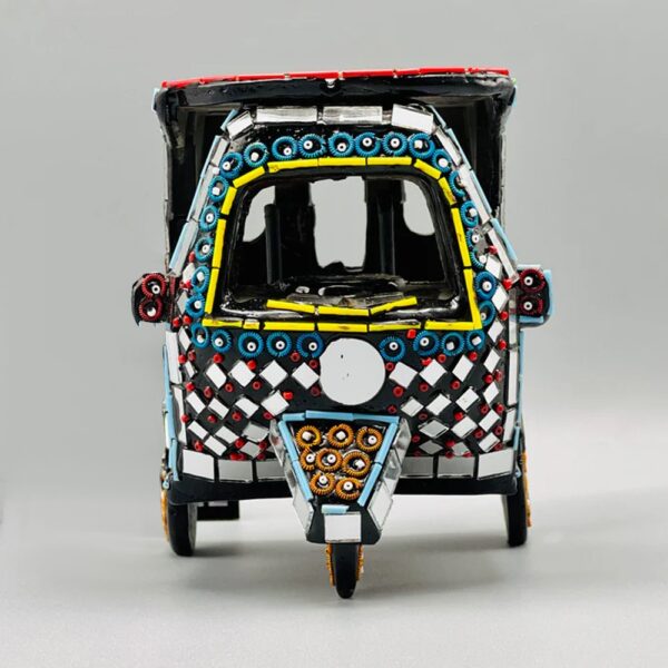 RIKSHAW ART GLASS WORK RIKSHAW Colorful  Art Antique Decoration Items.For Home Office - Image 4