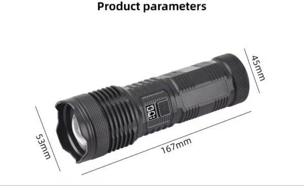 Most Powerful P50 FlashLight Flash light 5 Modes Usb Zoom Led Torch Built-in 18650 Battery Camping, Fishing - Image 9