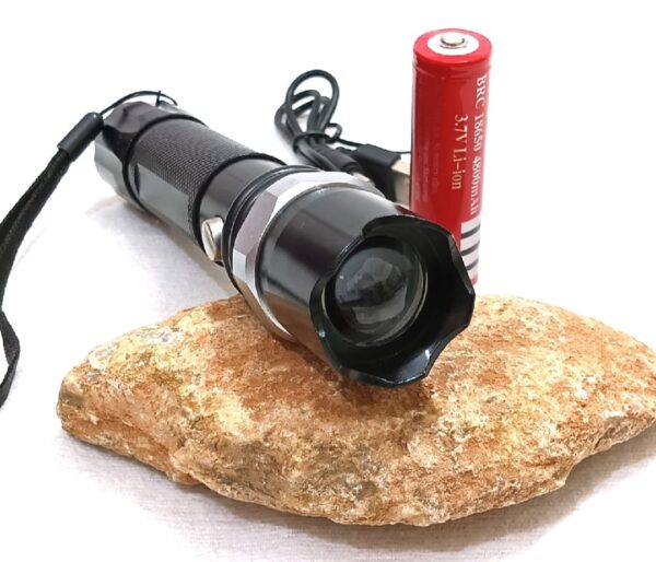 XA-808  High Quality Metal body USB Rechargeable LED Flashlights Zoomable Multifunction Zoom High Lumens for Emergencies, Outdoor , home and hiking - Image 2