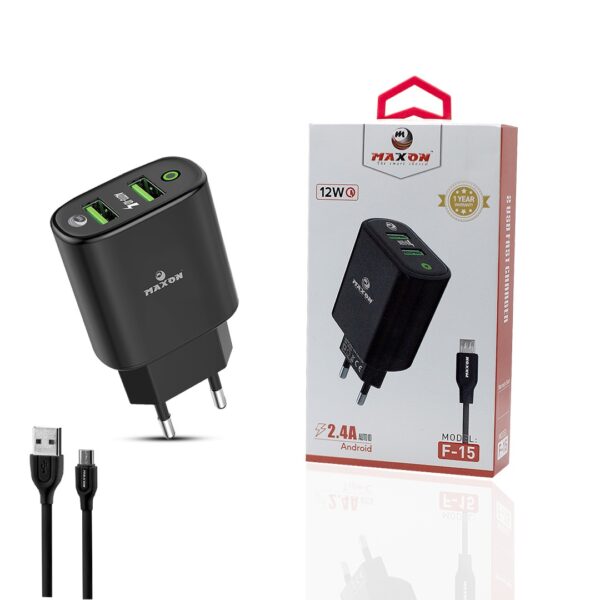 Maxon F15 Android 2.4 Auto id 12 w Charger With Fast Charging