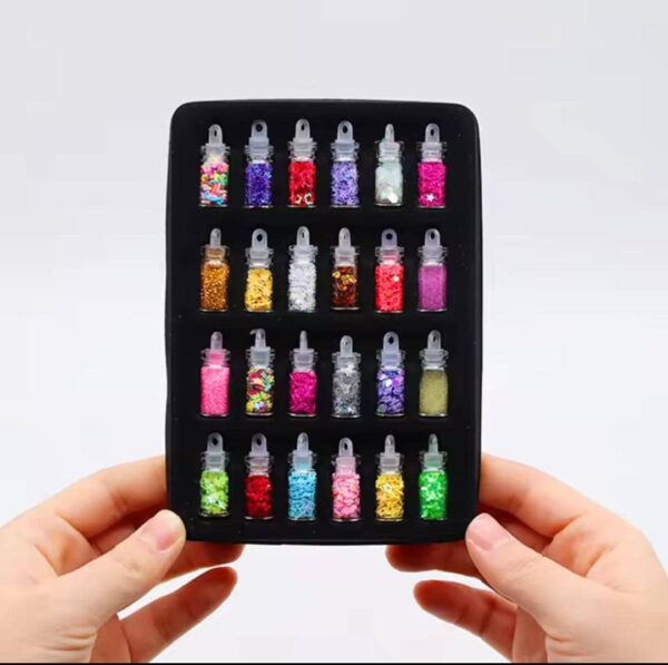 DIY Starry Nail Art Kit, Nail Decals, Glitter Jar Art kit Features a Selection of Starry Nail Stickers, Multi-pattern Women Beauty Accessories Kit, Manicure Long-lasting(Multi Color) - Image 5