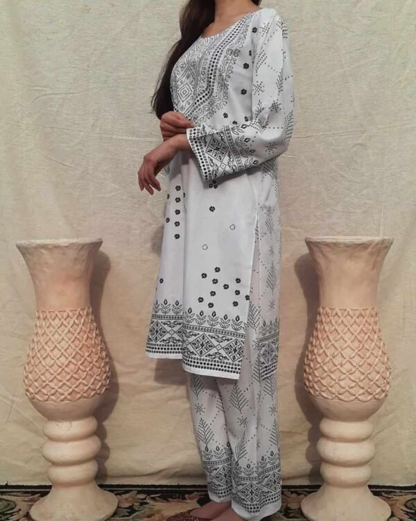 chunri print 2pc stitched suit Printed Dress shirt and trouser - Image 9