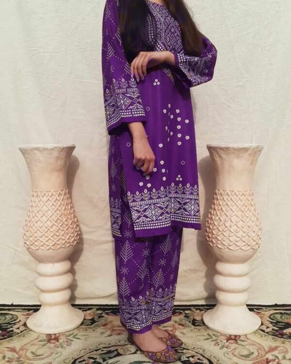 chunri print 2pc stitched suit Printed Dress shirt and trouser - Image 18