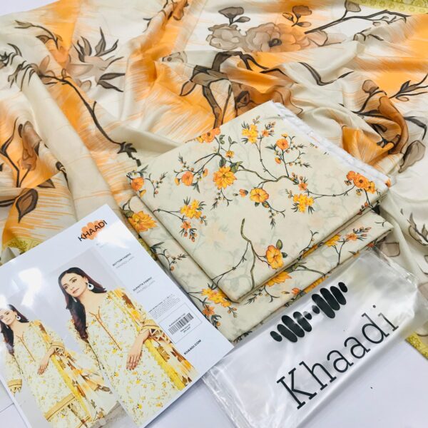 ✨ Khaadi brand ✨ 3 Piece Digital Printed Lawn Unstitched Suit new Collection 2025 for womens - Image 2