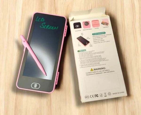 LCD Drawing Pen Case Easy Writing with Eye Protection, Lock Screen, Large Space LCD Drawing Pen Case-One Key Erase (Random Color)