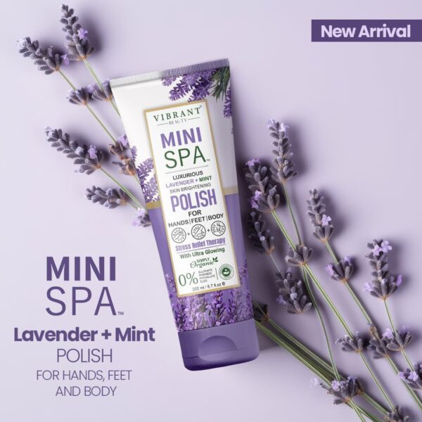 Vibrant Beauty Mini Spa Luxurious Lavender+Mint Skin Brightening Polish With Ultra Glowing (200ml)