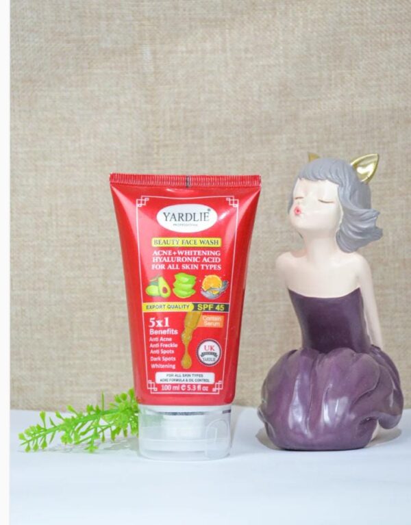 Yardlie Professional Beauty Face Wash Acne+Whitening Hyaluronic Acid for All Type Skin 120ml - Image 4