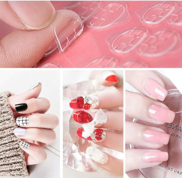 10 PCs Fake Nails False Nails Wearable Nails Stylish Pattern Artificial Nails | Fake Nails For Girls | Artificial Nails For Women with Sticking Dots ( Random Design ) - Image 6