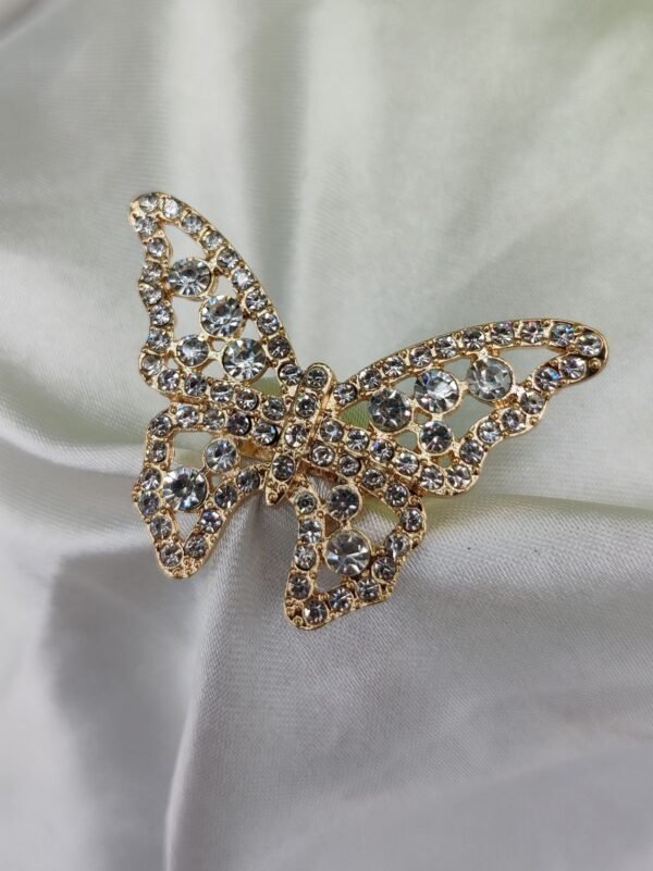 1 Piece Imported Dazzling Butterfly Crystal Ring - Embrace Elegance | Adjustable Ring | Beautiful Design For Every Occasion ✨ | Ring For Girls | Ring For Women - Image 3