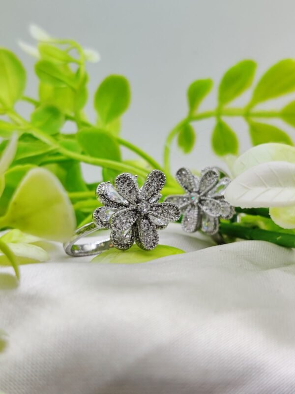 1 Piece Imported Blooming Elegance Adjustable Ring Set – Two Radiant Color 🌟 | Luxurious Design Ring | Adjustable Ring | Ring For Girls & Women ✨ - Image 5