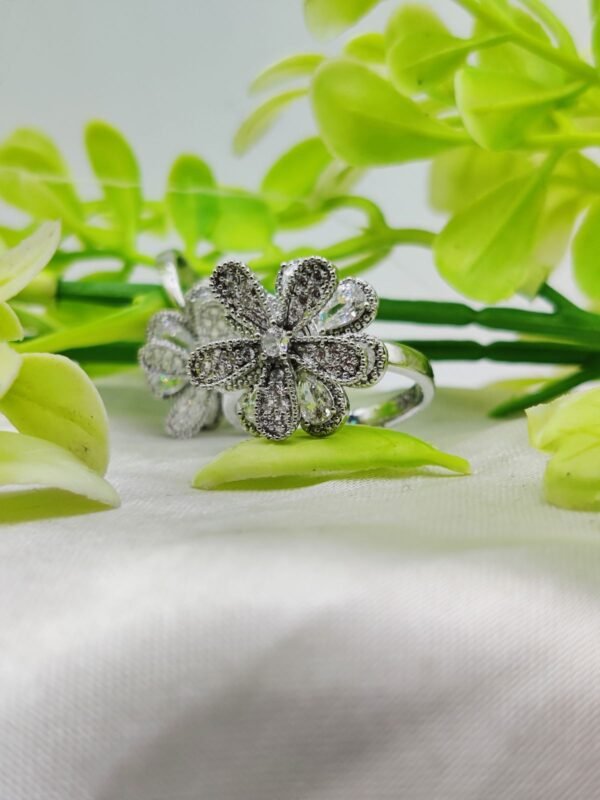 1 Piece Imported Blooming Elegance Adjustable Ring Set – Two Radiant Color 🌟 | Luxurious Design Ring | Adjustable Ring | Ring For Girls & Women ✨ - Image 7