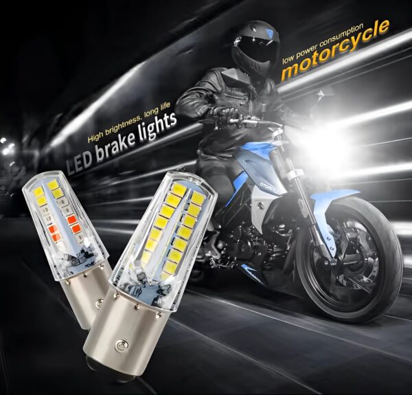 LED Backlight Bulb 6 Functions, 4 Colors - Perfect for Bikes, CD 70, CG125, Cars, and Jeeps