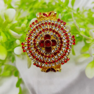Imported Royal Ruby Crystal Golden Bracelet – Bold and Radiant Elegance Adjustable Bracelet – Best Quality Artificial Bracelet For Girls & Women | Bracelet For Every Occasion | Elegant Design