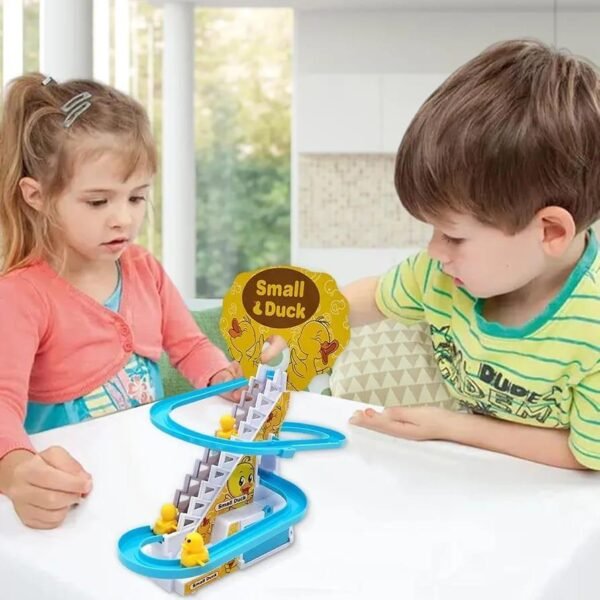 Smart Duck Ladder Climbing race set | Duck Climb Stairs Toy Race Track Slide - Image 3