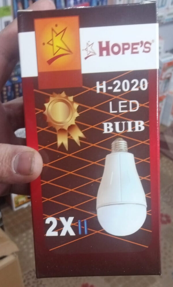 HOPE’S H-2020 LED Rechargeable 9 Watt Bulb With Double Battery / Ideal for home improvement and electrical needs - Image 6