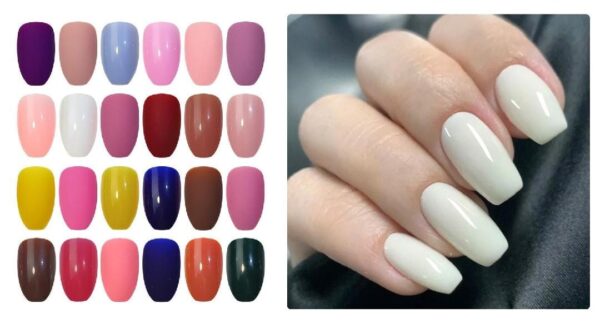 Pack of 144 Artificial Nails Without Nail Glue, Beautiful Fancy Fake Nails (Random color) - Image 2