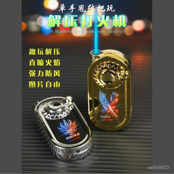 1 Piece Refillable Fancy Spinner Light Lighter | Best Quality Light Lighter | Lighter For Cigarette | Spinner Lighter Metal body - Image 4