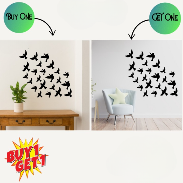 Buy One ( Pack Off 30 ) Get One ( Pack off 30 ) Free 3D Wooden Sparrow  Buy One Get One Free | Wooden Wall Decoration Items for Home, Bedrooms Inspire Kids and Look Decent